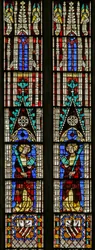 Raam met Sint Justus en Sint Pasteur
